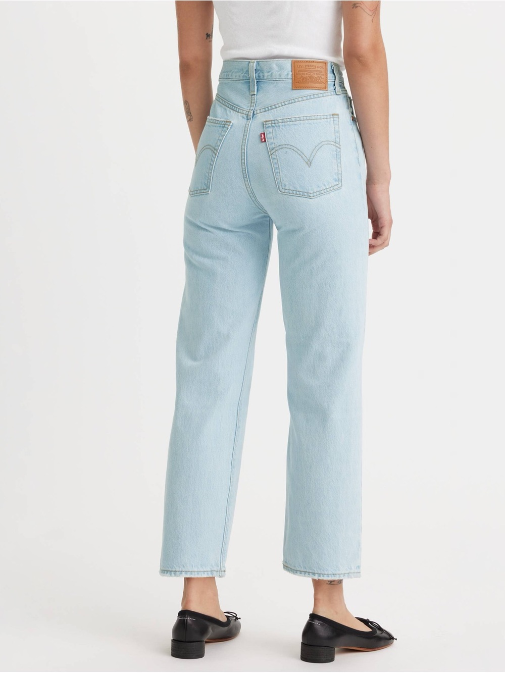 Levi's Light Blue High-Rise Straight Leg Jeans - Picture 7 of 7